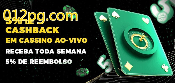 Promoções do cassino ao Vivo 012pg.com